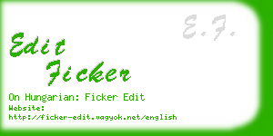 edit ficker business card